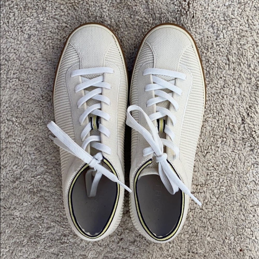 White Rothys Lace Up Sneakers